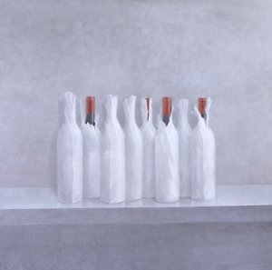 灰色に包まれたボトル、2005年（キャンバスにアクリル）